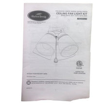 Load image into Gallery viewer, Harbor Breeze Ceiling Fan Light Kit Brushed Nickel Finish Alabaster Glass Shades

