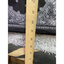 Load image into Gallery viewer, Romwe Jacket Womens Medium Black Bandana Full Zip Reversible Lightweight NWT
