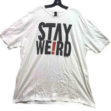 Load image into Gallery viewer, Stay Weird Tape Face Shirt Mens 2XL Spell Out Baggy Grunge Everyday Streetwear
