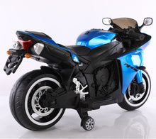 Load image into Gallery viewer, TAMCO-T1 blue kids motorcycle ,12V wheels with light, hand drive , PU seat, electric motorcycle Children ride on motorcycle

