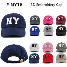 Load image into Gallery viewer, Newhattan 100% Cotton Baseball Caps NY Embroidered
