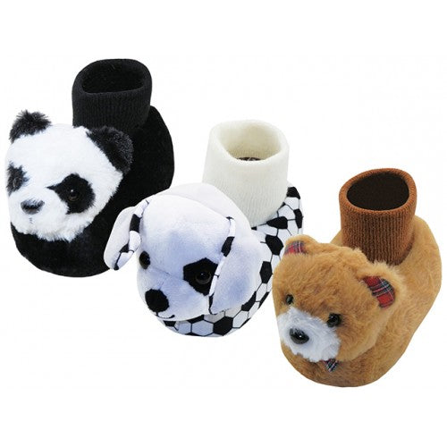 Wholesale Children Plush Novelties Animals Head Warm House Slippers (Asst. Lovely Panda, Cute Dog & Teddy Bear)