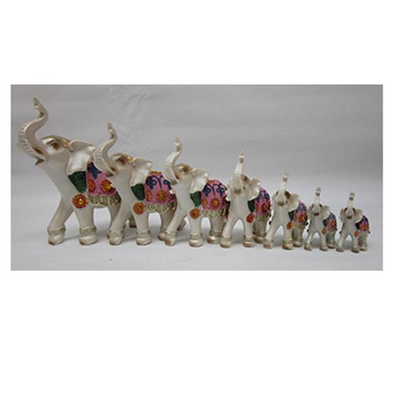 7 PC COLORFUL ELEPHANT SET