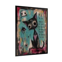 Load image into Gallery viewer, Rolled Poster — Whimsical Cat Art with 'You Are Worthy of Love' Inspirational Quote
