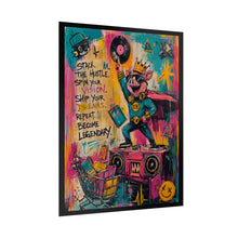 Load image into Gallery viewer, Stack the Hustle Spin Your Vision Ship Your Dreams Repeat Become Legendary Rolled Poster — Urban Pop Art Entrepreneur Wall Art
