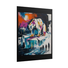 Load image into Gallery viewer, Rolled Poster — Colorful Arctic Polar Bear Art Print (Abstract Wildlife Wall Decor)
