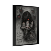 Load image into Gallery viewer, Rolled Poster — Dark Horror Art Print | "Hunting in Secret Is a Terrible Thing to Do"
