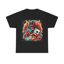 Load image into Gallery viewer, Devil with Blunt Playing Poker T-Shirt - Size S - 5XL
