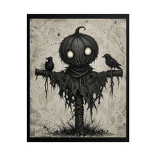 Load image into Gallery viewer, Scarecrow Pumpkin Poster – Spooky Gothic Halloween Rolled Art Print
