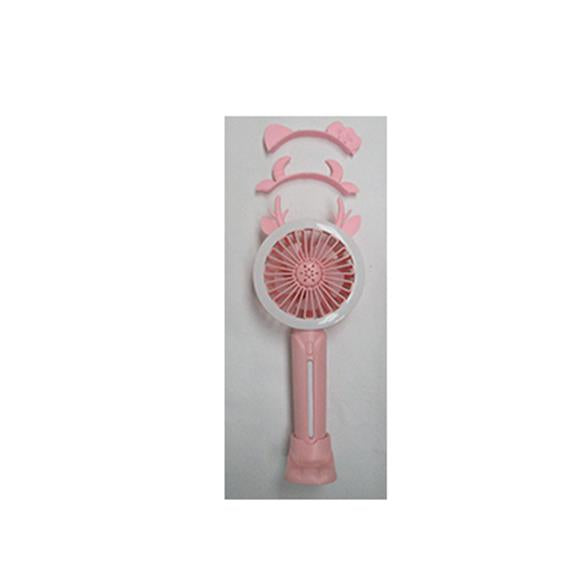 PORTABLE PINK FAN W/EXTRA ACCESSORIES (RECHARGEABLE)