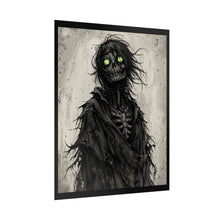Load image into Gallery viewer, Horror Poster - Glowing-Eyed Skeleton Wall Art (Rolled Poster)
