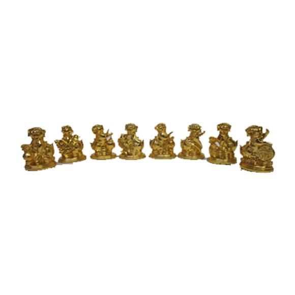 8PC GOLD DOG SET