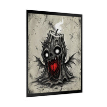 Load image into Gallery viewer, Horror Candle Monster Poster - Dark Gothic Wall Art with Bleeding Heart
