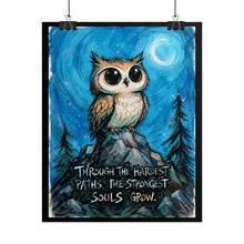 Load image into Gallery viewer, "Every Challenge Is A Step Toward Something Greater" Raccoon Wall Art | Space Print
