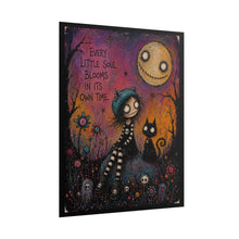 Load image into Gallery viewer, "Every Little Soul Blooms In Its Own Time" Goth Girl Wall Art | Gothic Flower Print
