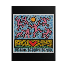 Load image into Gallery viewer, Keith Haring Inspired Poster – "Be Kind. Be Brave. Be You." Rolled Art Print
