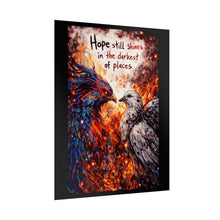 Load image into Gallery viewer, Hope Still Shines Phoenix &amp; Eagle Rolled Poster – Inspirational Wall Art
