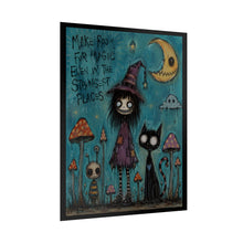 Load image into Gallery viewer, Rolled Poster — Whimsical Witch &amp; Cat Illustration (“Make Room for Magic…”)
