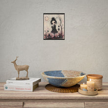 Load image into Gallery viewer, Rolled Poster — Gothic Girl with Cat Art Print
