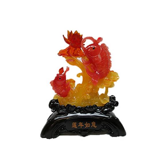 2 FISH W/LOTUS (YELLOW)