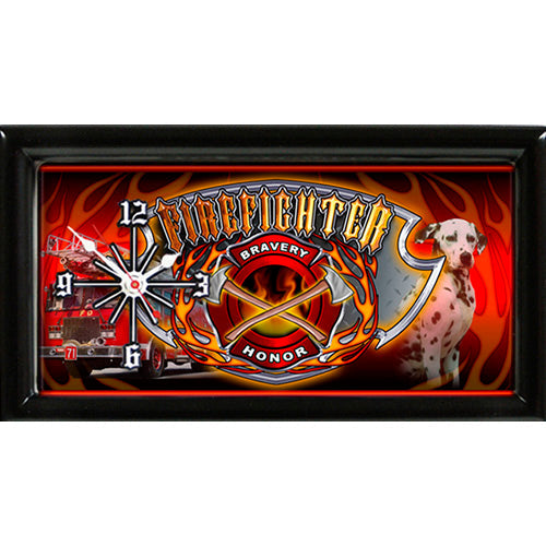 FIRE DEPARTMENT CLOCK Dog