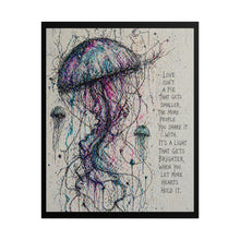 Load image into Gallery viewer, Jellyfish Watercolor Poster - 'Love Isn’t A Pie' Inspirational Rolled Art Print
