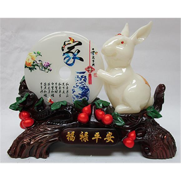 WHITE RABBIT W/WHITE COIN