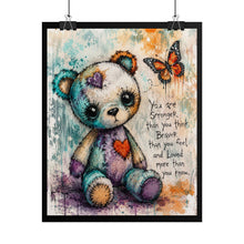Load image into Gallery viewer, "You Are Stronger Than You Think, Braver Than You Feel &amp; Loved More Than You Know" – Rustic Canvas Poster
