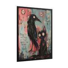 Load image into Gallery viewer, Beauty Isn’t Found in the Perfect It’s Found Where the Broken Still Bloom Rolled Poster — Gothic Whimsical Crow Fantasy Wall Art
