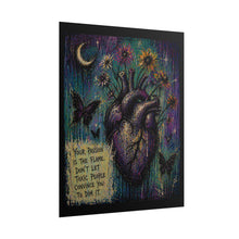 Load image into Gallery viewer, Heart Art Poster — 'Your Passion Is The Flame' Inspirational Rolled Poster
