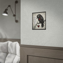 Load image into Gallery viewer, Rolled Poster — Gothic Raven Heart Print with Quote "I'd tear out all my shadows if it meant keeping your light"
