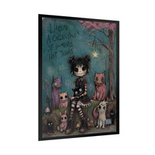 Load image into Gallery viewer, Life Is a Collection of Moments Not Things Rolled Poster — Gothic Whimsical Woodland Wall Art
