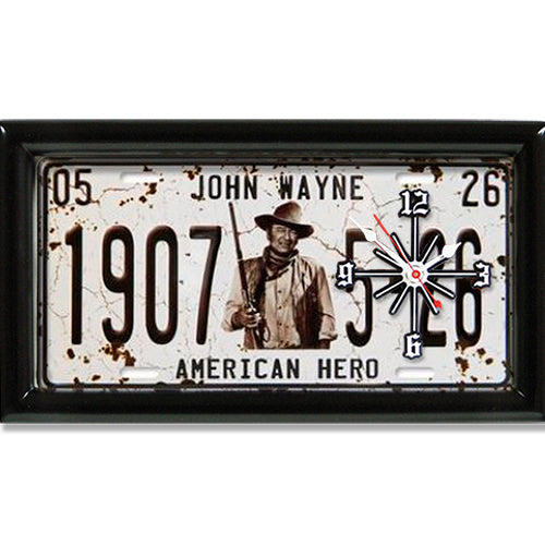 JOHN WAYNE LICENSE PLATE CLOCK #2 – 1907