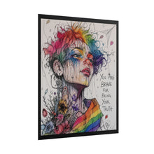 Load image into Gallery viewer, "Being Your Truth" Pride Wall Art | LGBTQ+ Courage Portrait Print
