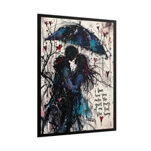 Load image into Gallery viewer, Romantic Umbrella Couple Poster — "I Love How You Make the Quiet Parts of Me Feel Like Home"
