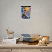 Load image into Gallery viewer, Lighthouse Inspirational Poster — "For Every Shadow, There Is Light" Rolled Art Print
