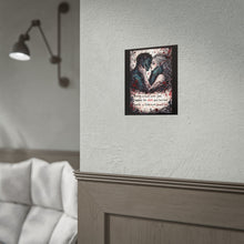 Load image into Gallery viewer, Rolled Poster — Dark Romantic Fantasy Art Print with Quote: "Being in love with you makes the dark and twisted world a little more [...]
