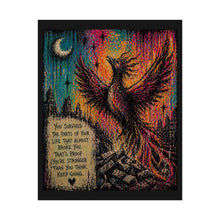 Load image into Gallery viewer, Rolled Poster - Phoenix Rising Inspirational Quote Wall Art
