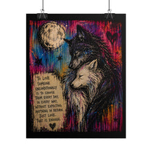 Load image into Gallery viewer, Rolled Love Without Limits – Moonlit Wolf Canvas Print
