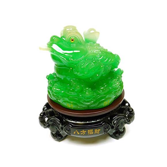 ROTATING GREEN MONEY TOAD