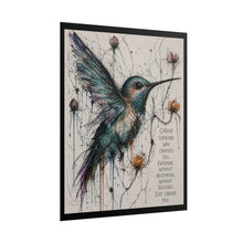 Load image into Gallery viewer, Hummingbird Art Poster — "Choose Someone Who Chooses You" Inspirational Rolled Print
