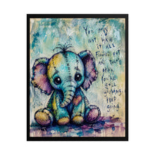 Load image into Gallery viewer, Cute Patchwork Elephant &amp; Owl Canvas Posters with Motivational Quotes for Nursery, Kids Room, or Playroom
