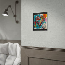 Load image into Gallery viewer, Abstract Heart Poster – "Love Is The Only War" Colorful Rolled Art Print
