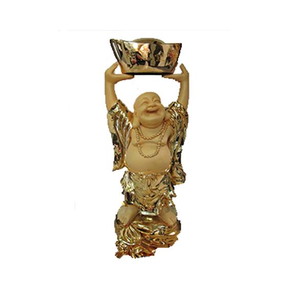 37.5″ GOLD BUDDHA HOLDING YUAN BAO