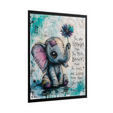 Load image into Gallery viewer, "You Are Stronger Than You Think, Braver Than You Feel &amp; Loved More Than You Know" – Watercolor Canvas Poster
