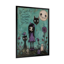 Load image into Gallery viewer, Be Gentle With Your Shadows Rolled Poster — Gothic Cute Girl Art Print
