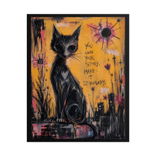 Load image into Gallery viewer, You Own Your Story, Make It Legendary – Inspirational Black Cat Wall Art
