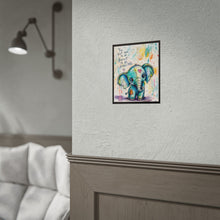 Load image into Gallery viewer, Rolled Poster — Cute Blue Elephant Art Print with "You Don't Have to Be Perfect to Be Amazing" Inspirational Quote

