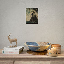 Load image into Gallery viewer, Rolled Poster — Moody Surreal Cat Art Print “They Don’t See Me. They See What They Expect.”
