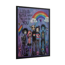 Load image into Gallery viewer, Dark Fantasy Emo Pride Art Print - "Life Is Better When You Can Be You"
